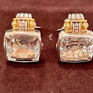 Lagos white topaz earrings